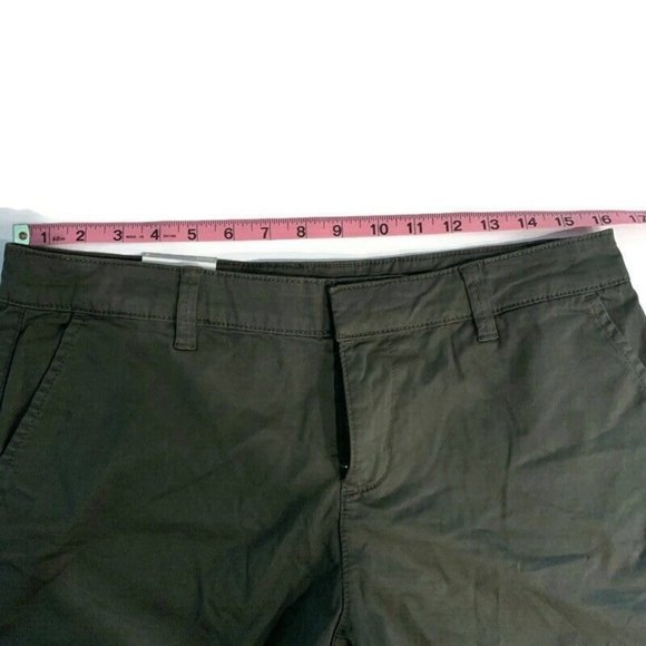 Style & Co Released Hem Cotton Shorts Green Sz 8 - Picture 4 of 5